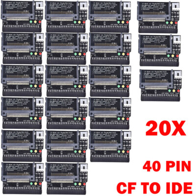 20pc Compact Flash CF to 3.5 Female 40 Pin IDE Bootable Adapter Converter Card