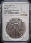 2024-P Silver Eagle NGC MS69 First Star Privy Release 1st of 50,000