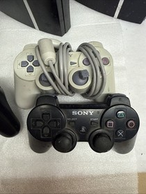 Lot of 3 Sony PlayStation 3 PS3 Consoles + 4 Controllers Untested Powers On