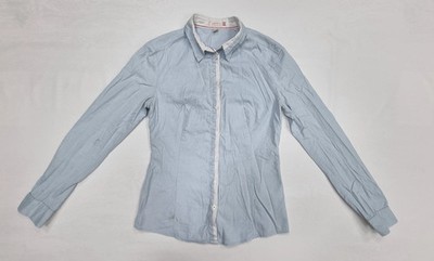 Esprit Damen Hemd Gr. 34 | Hellblau | Langarm | Baumwolle | Klassisch
