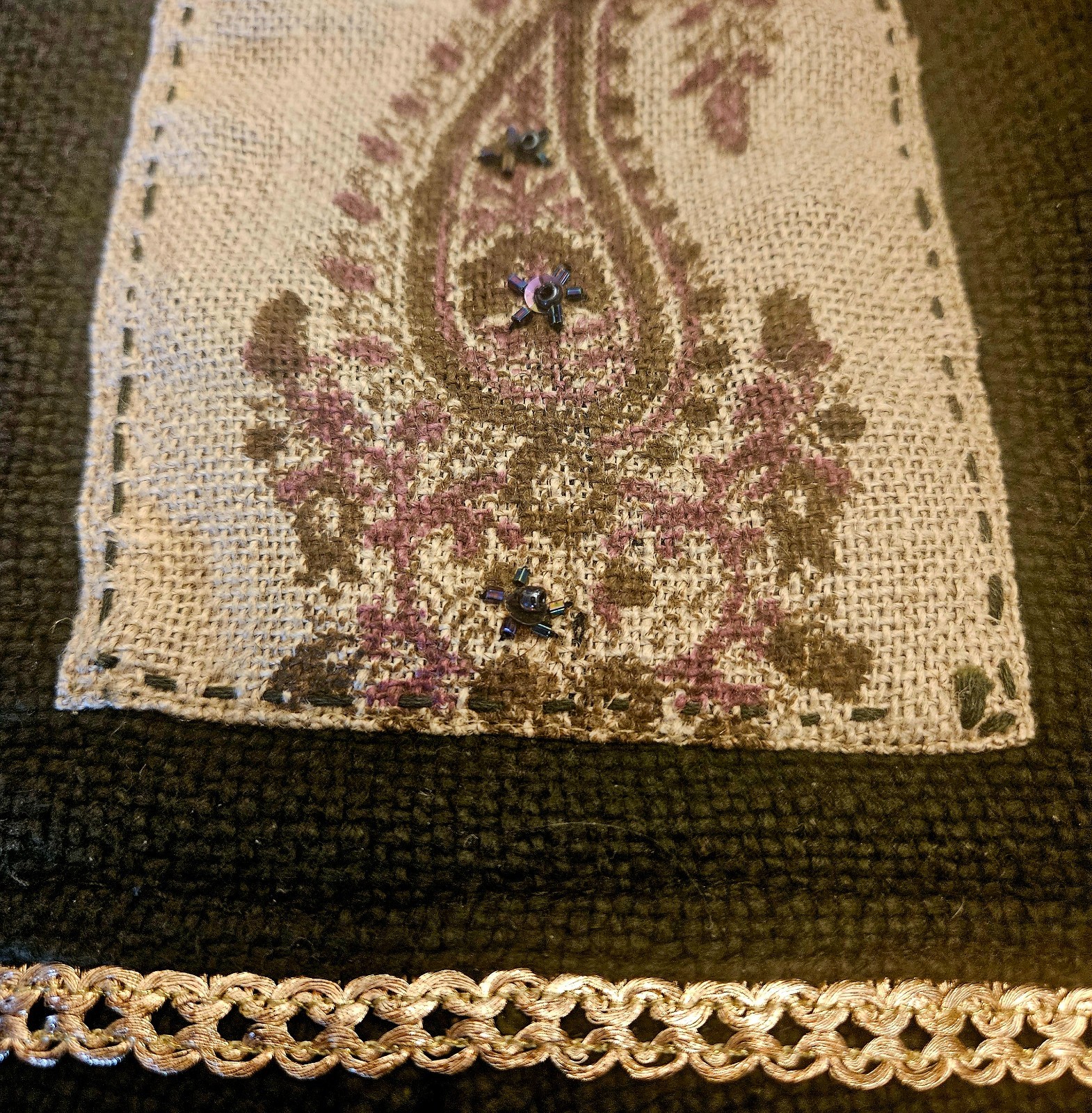 Flashback Patchwork Unique Jacket. Dark Olive. Me… - image 4