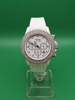 Authentic Vabene Biancaneve Snow White Chronograph Date Women Gemset Bezel Watch