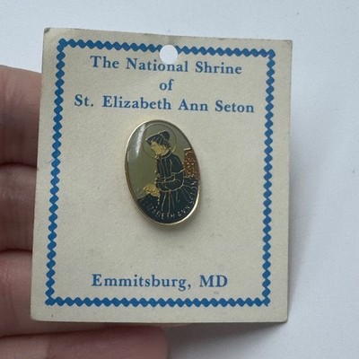 St Elizabeth Ann Seton Shrine Lapel Pin Emmitsburg MD Religious Vintage