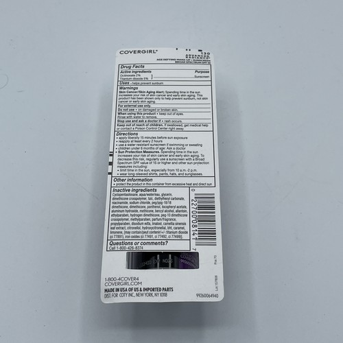 3-PACK Covergirl Olay Advanced Radiance Makeup, Classic Beige 130 SPF10 EX 11/25 - Picture 3 of 4