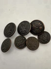 Lot of 8 Antique US Army Great Seal Uniform Buttons WWI Era Scovill Waterbury