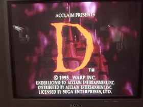 D (Sega Saturn, 1996) CIB Complete *TESTED*