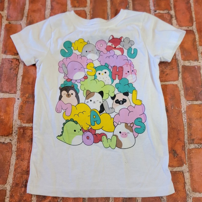 Squishmallow Girls T Shirt Sz 6 Short Sleeve