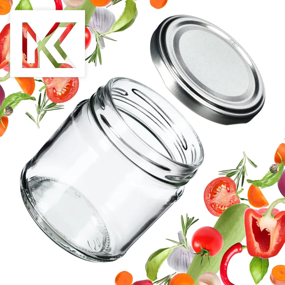 Barattoli Ermetici Di Vetro Da 200 Ml, Vassetti Piccoli Con Coperchio a Vite per - Immagine 4 di 4