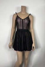 Vtg Dolce & Gabbana D&G 90s Black Lace Mini Dress IT 42