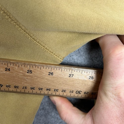 White Stuff 1/4 Zip Jumper Mens XL Sand Beige Yellow Cotton Heavyweight Rugby - Picture 12 of 12