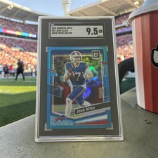 JOSH ALLEN 2023 PANINI OPTIC AQUA PRIZM /299 NON ROOKIE #22 SGC 9.5