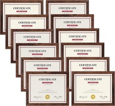 Giftgarden 8.5x11 Picture Frame Brown Set of 12, Multi Rustic 8.5x11,