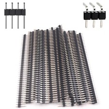 32pcs Header Pins 2.54mm 40 Pin Headers, 30pcs Straight & 2pcs Bent 