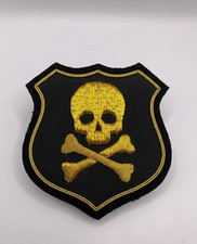 Skull and Crossbones Shield Embroidered Gothic Patch