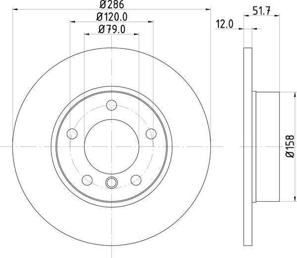 DON PCD11352 286mm Front Brake Disc Set Fits BMW 3 Series Z3