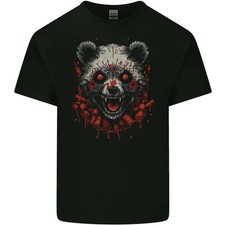 Camiseta de algodón ligero Evil Panda Bear Fantasy Horror Halloween para hombre