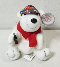 Vintage Coca Cola Polar Bear Plush Stuffed Animal Toy With Tags 1998