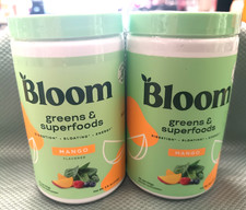 2 PACK  25 SERVINGS EA Bloom Nutrition Greens  Superfoods Mango