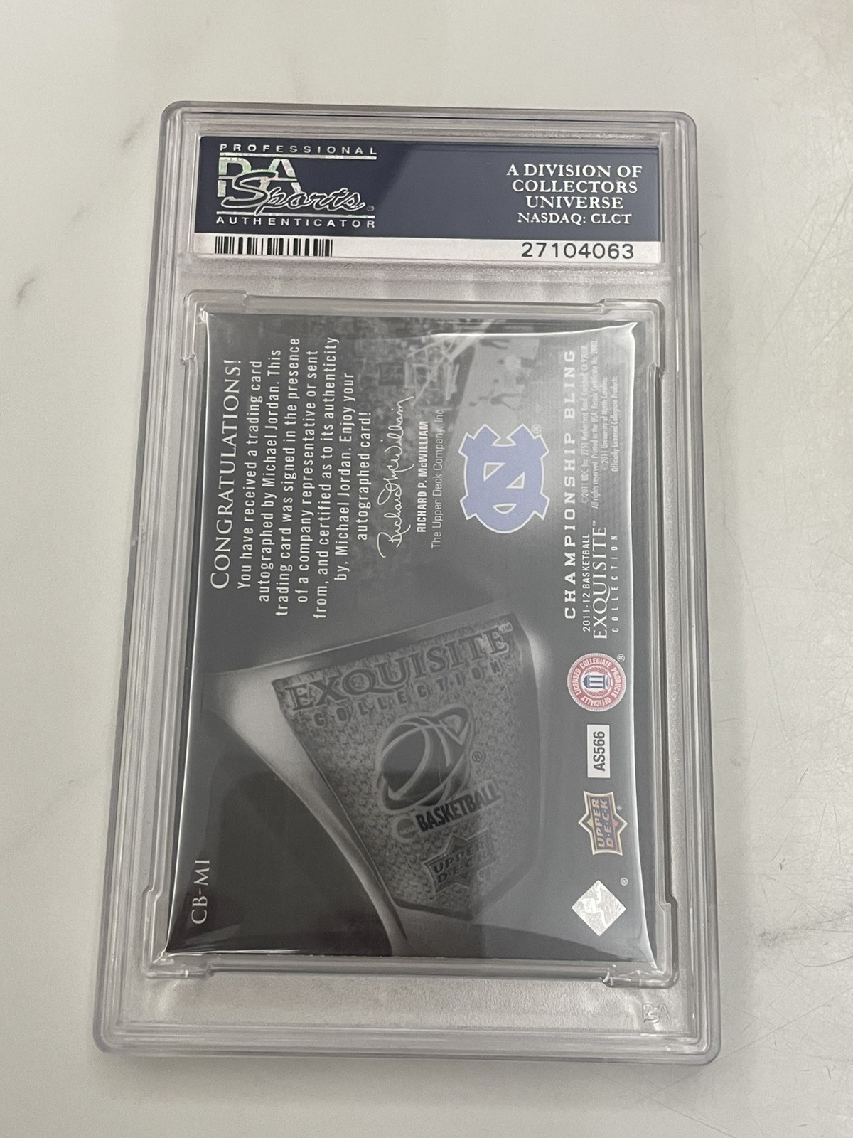 2011 Upper Deck Exquisite Michael Jordan Auto #/99 PSA 10 auto!  view 4