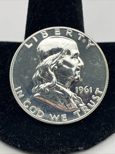 1961 Franklin Half Dollar Proof Uncirculated 90% Silver Coin