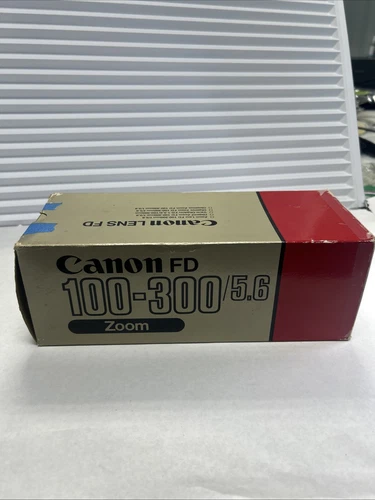 Canon Zoom Lens FD 100-300MM/5.6.  In Canon box w/ end caps.  Good condition.