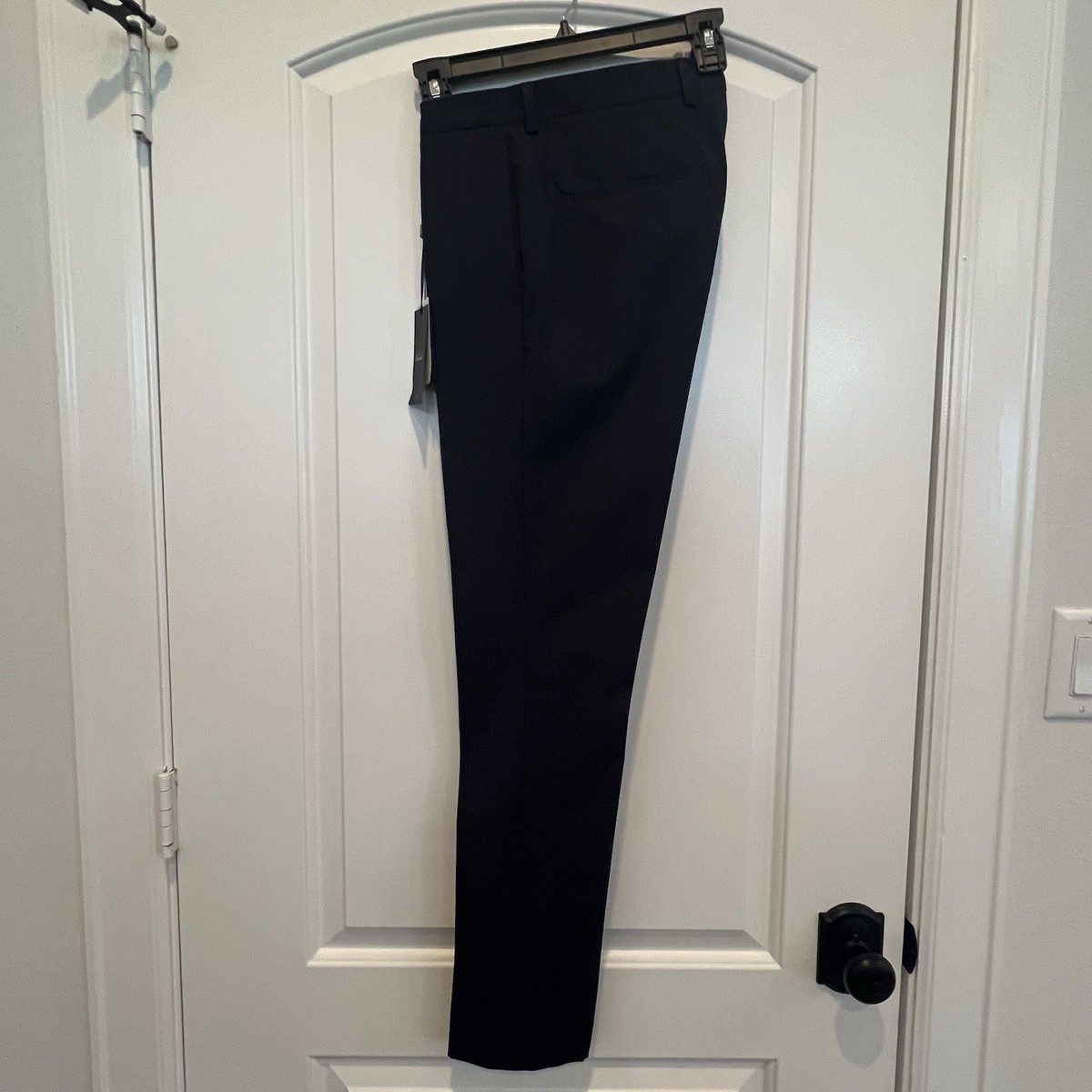 green emerald velvet dress Super Slim Fit Dress Pants for Men 155101 36 / Black main image 0
