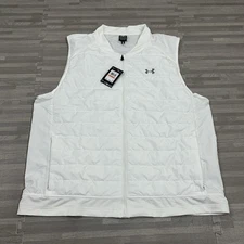 Under Armour UA Launch Insulated Vest Mens Size 3XL 1380870 White Full-Zip $90