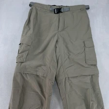 Eastern Mountain Sports Pants Men's 32x34 Beige Convertible Nylon Hiking Zip Off