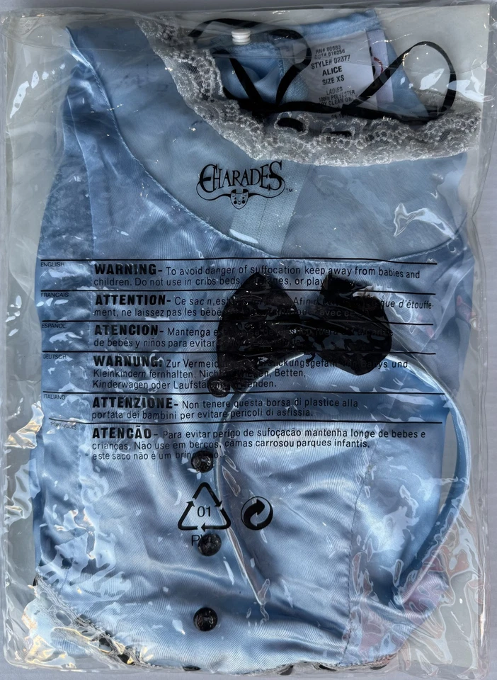 Sexy Disfraz de Alicia en el País de las Maravillas para Mujer CON Diadema, Talla XS, NUEVO Foto 4 de 4