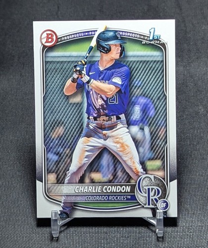 Charlie Condon 1st Prospect Rookie 2025 Bowman Card #BP-75 Colorado Rockies