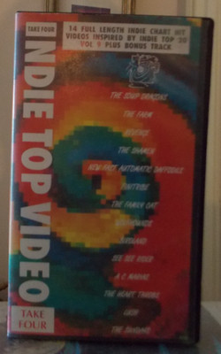INDIE TOP VIDEO TAKE FOUR VHS VIDEO 14 FUL LENGHT INDIE CHART HITS SOUP DRAGONS+