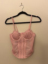 Garage Women's Lingerie Pink Bustier Corset Lace Top X Small
