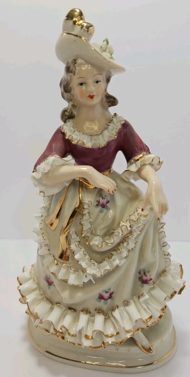 Victorian Porcelain Figurine In Antique Ceramic & Porcelain