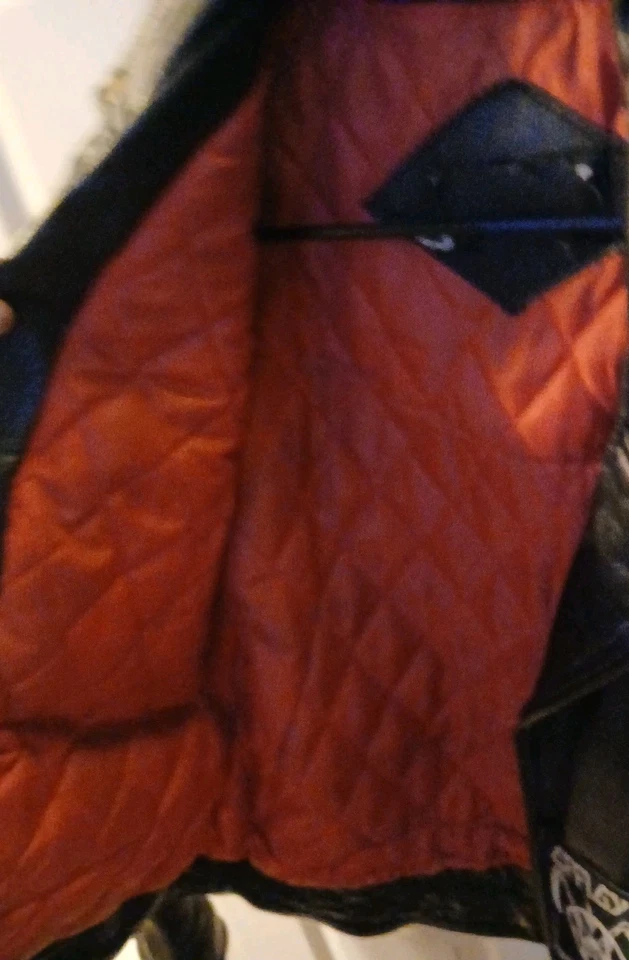 Straight To Hell Defector Brass Punk Leather Jacket Biker UK Style 44 - Image 3 of 4