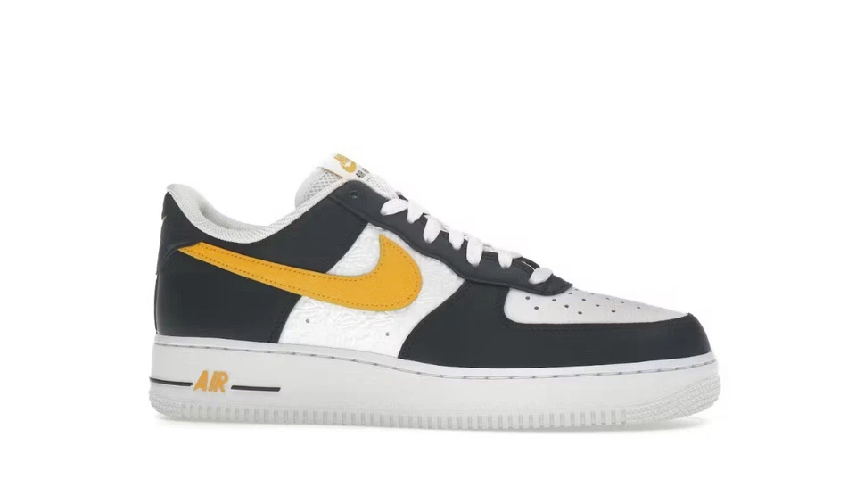 Nike Air Force 1 '07 Low Dark Obsidian University Gold FJ4209 400 para hombre EE. UU. 11,5 Foto 3 de 4