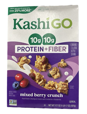 Kashi Go Mixed Berry Crunch Protein + Fiber Clusters Cereal 17.7oz