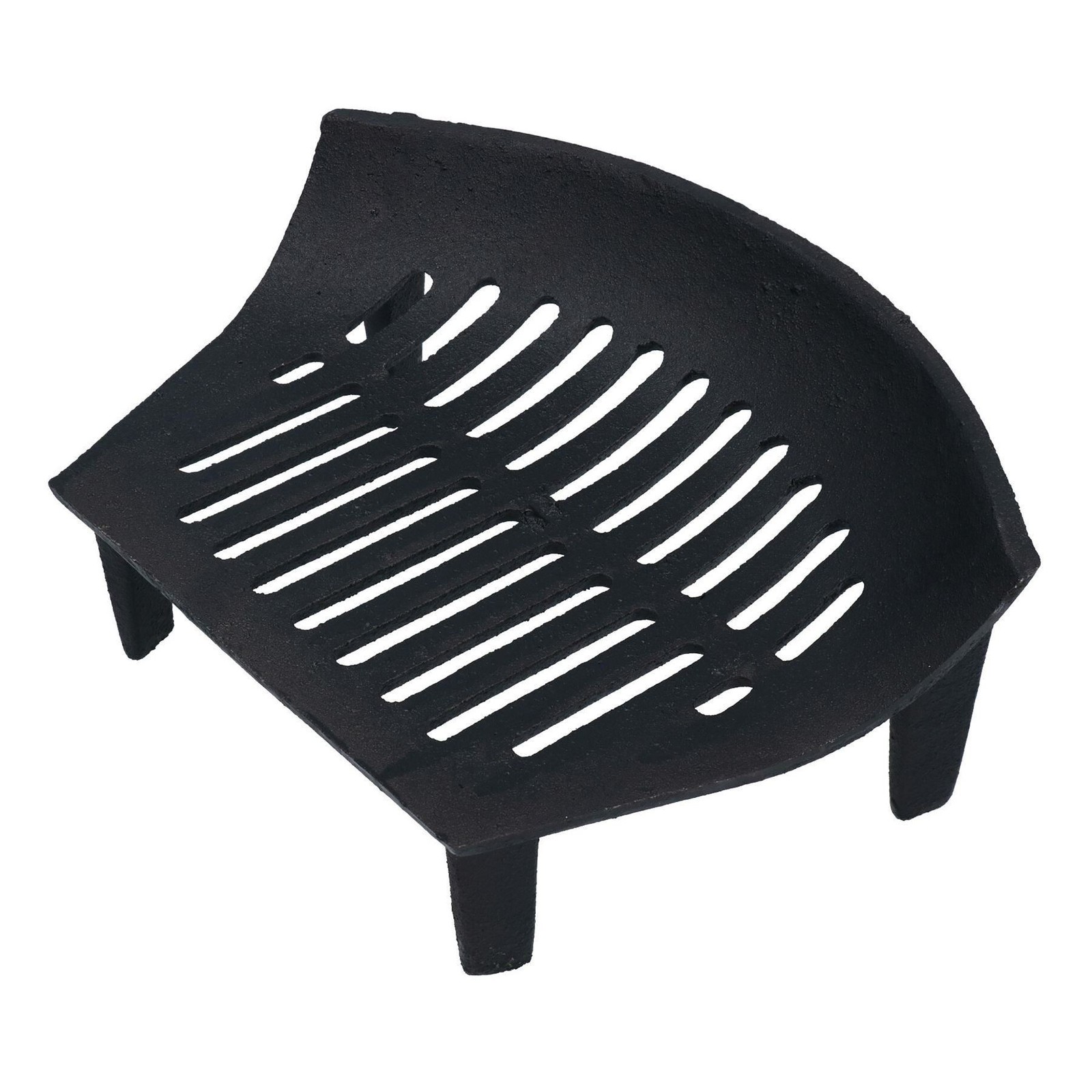 16"" Fire Grate For 18"" Fireplace Cast Iron Coal Log Black Front Open Basket