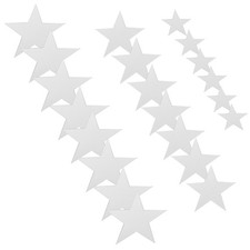 60 Pcs Mirrored Star Wall Stickers Acrylic Decoration Decorative Decal