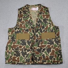 SafTBak Hunting Vest Mens Large Green Brown Duck Camo Game Bag Made USA