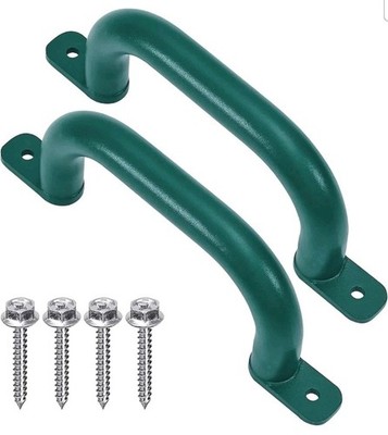 Pack 2 manijas Agarre Seguridad para patio de juegos U Otros de 10'' color verde.