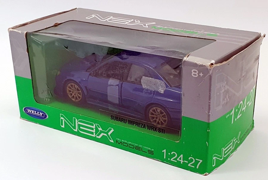 Welly 1/24-27 Scale Model Car 22487NS-W - Subaru Impreza WRX STI - Blue - Image 4 of 4