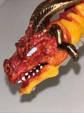Action Figure 1213 Safari Ltd. Three Headed Fire Breathing Dragon 2010 9" x 5"