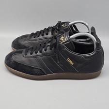Adidas Originals Samba Mens Size 7 Black Gum 2008 Leather Sneakers Unique Stitch
