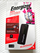 Energizer 10,000 mAh Max 15W UE10035C Power Bank Portable Charger w/ LCD