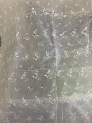 Vintage Beautiful Fabric  Tulle Embroidered Lace 60 X 42 Inches