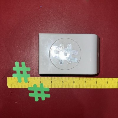 EK Success heavyweight paper punch Number Sign makes 2 tall 1.5 Wide Diecut EUC