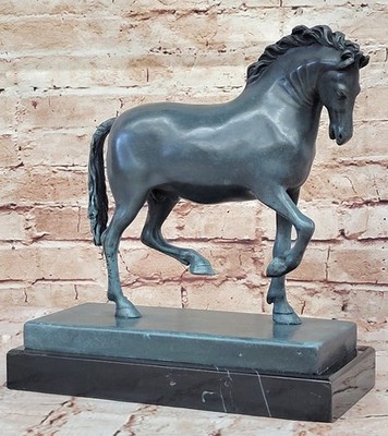 Tang Dynastie Pferd Kopie Qualität Lost Wachs Bronze Statue Mit Sockel Kunst