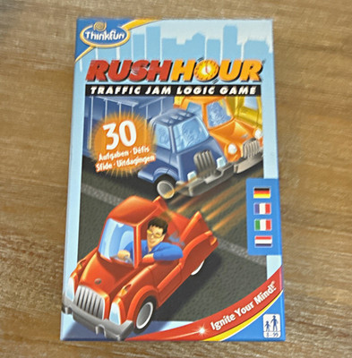 ThinkFun Rush Hour Traffic Jam Geduldspiel Logikspiel Autos 30 Aufgaben 5-7
