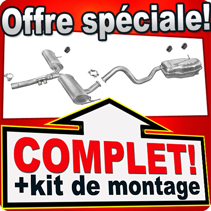 Pot d'échappement Renault Laguna 1 silencieux anti-bruit fuite résolu