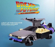 Back to the Future Delorean Popcorn Bucket AMC 40th Anniversary Lights Up Sealed